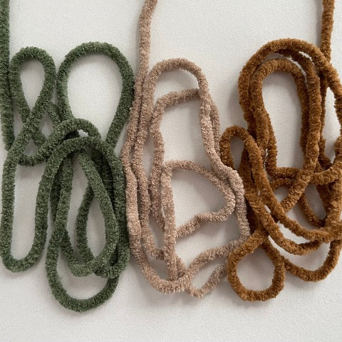 suede like cord color options available for ornament