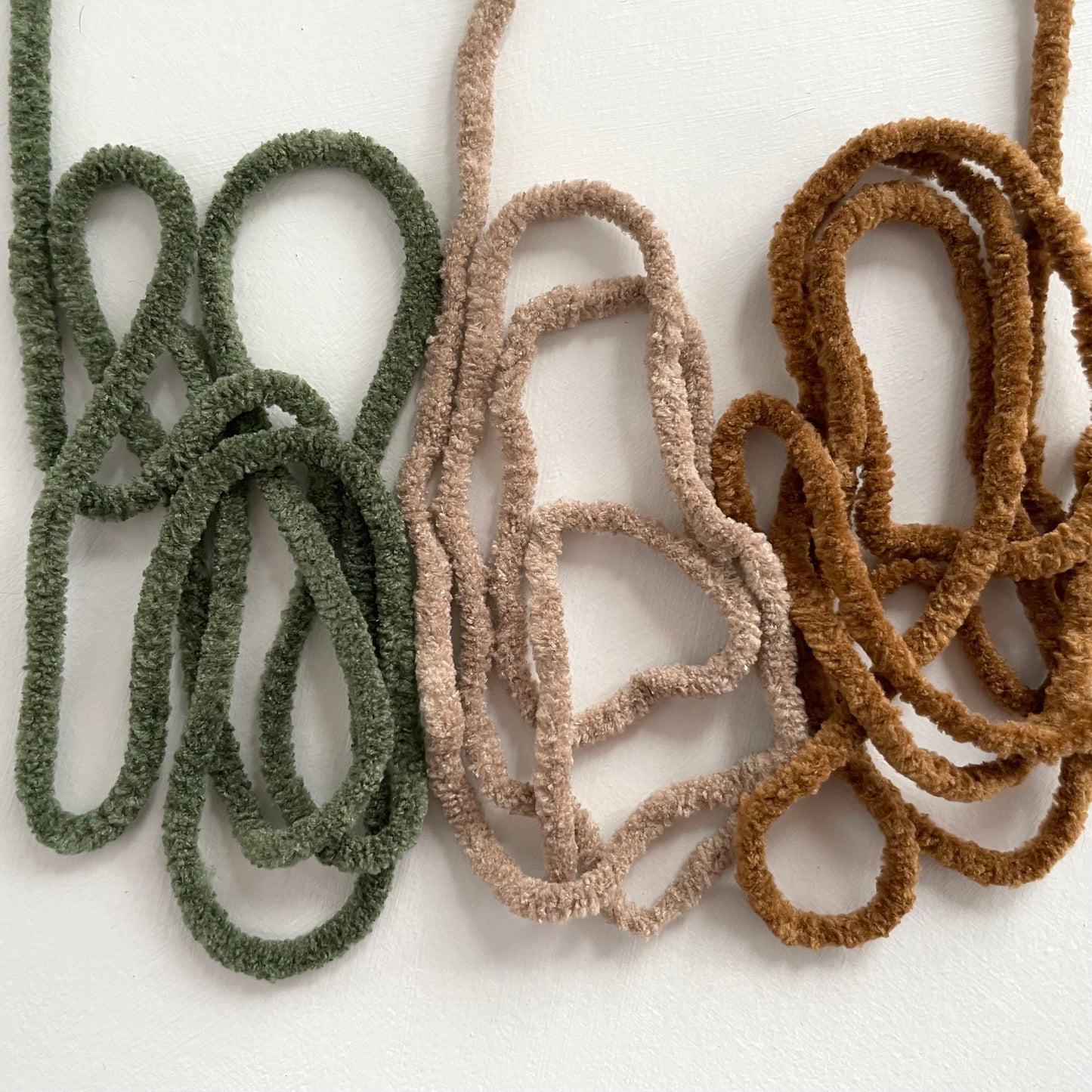 chenille cord color options for handmade brass bell ornaments