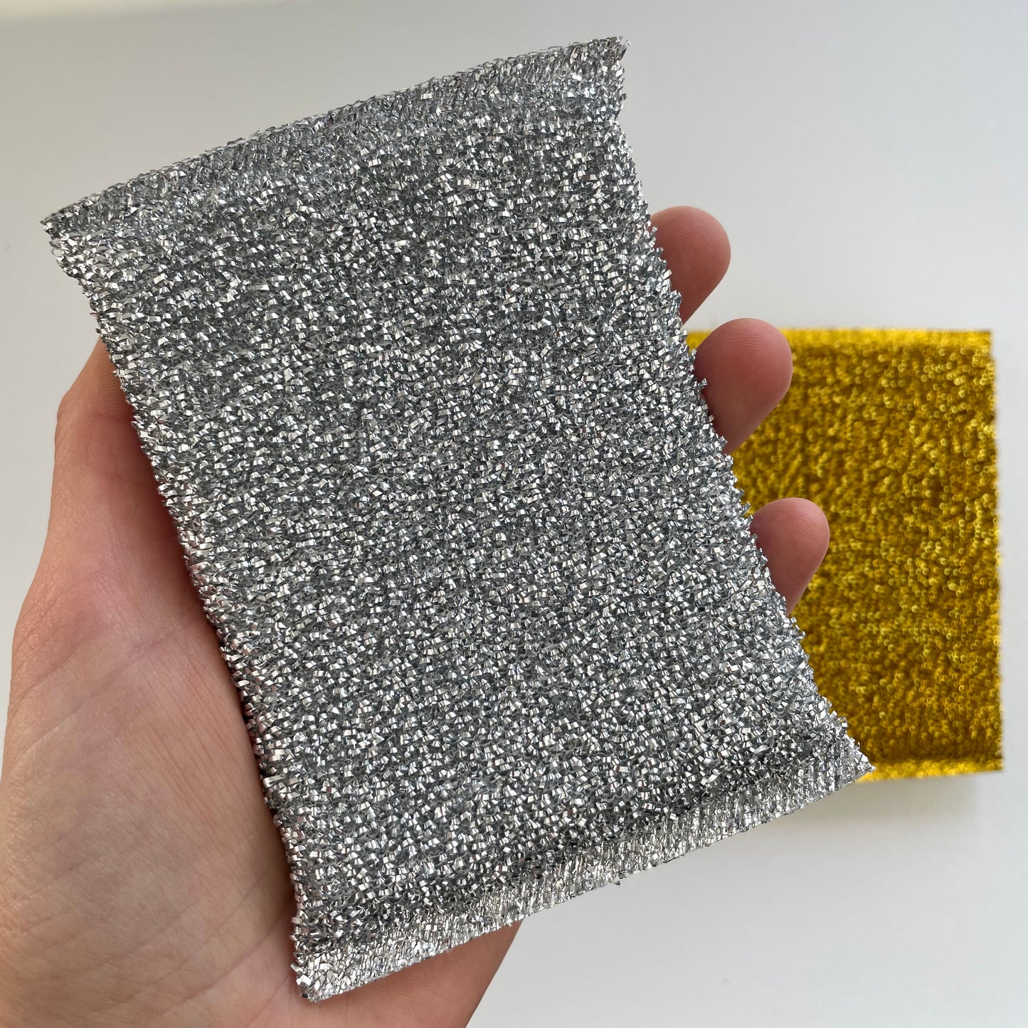 metallic rectangle kitchen scouring scrub sponges