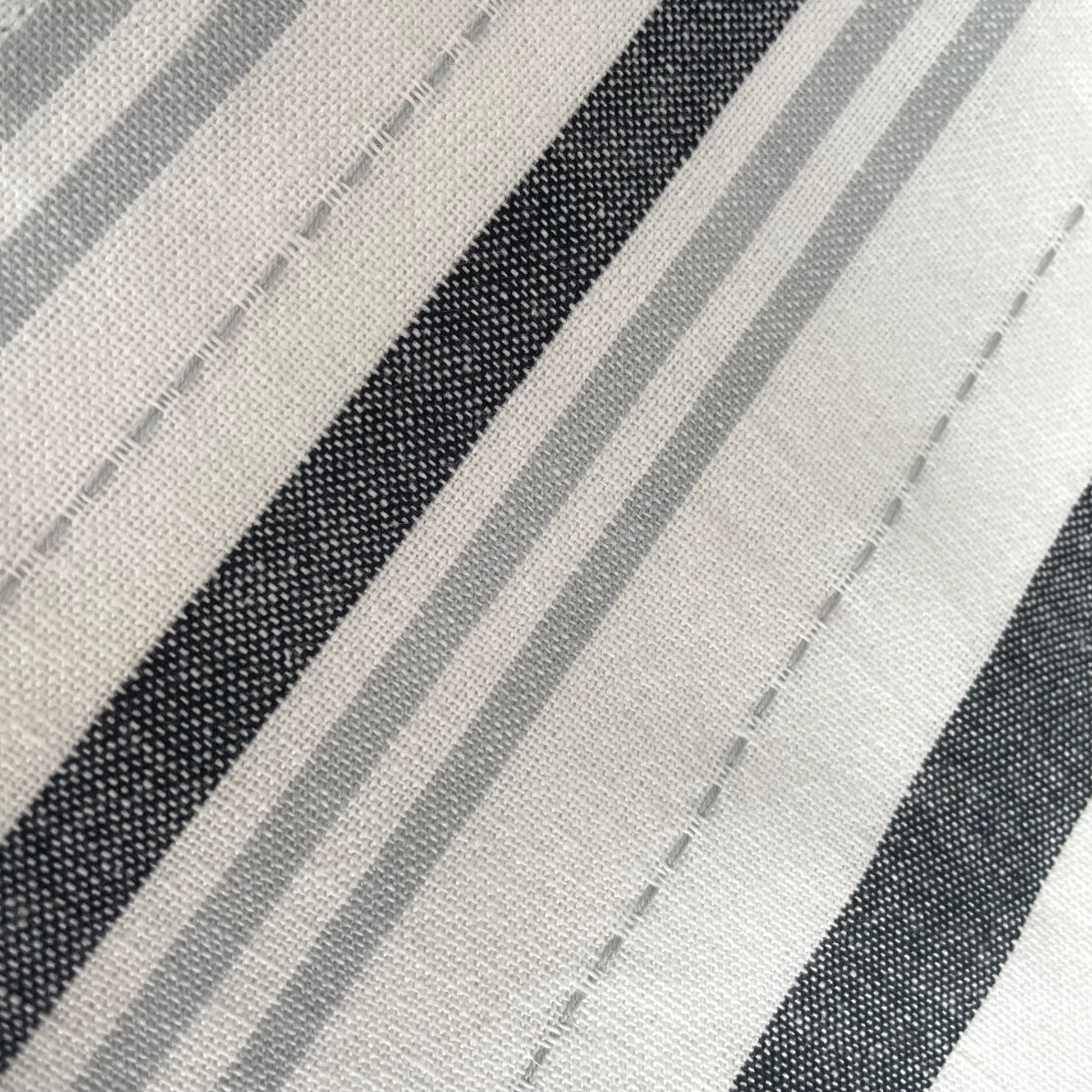 grey and white striped 18 inch square 100 percent cotton napkin set