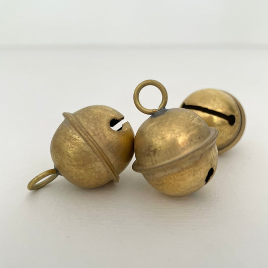 1 1/4" small brass jingle sleigh bells made in India