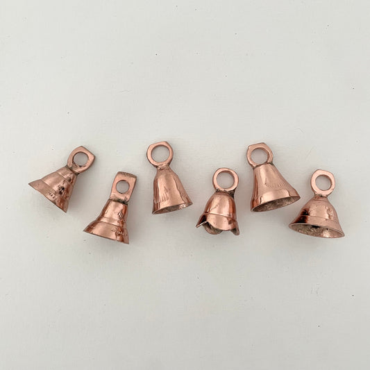 1 1/2" copper flared and tulip collector bells w/ metal striker