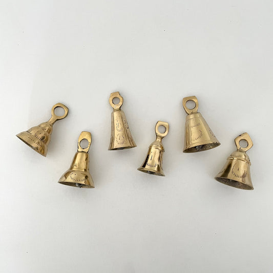 2 3/4" brass flared and tulip collector bells w/ metal striker