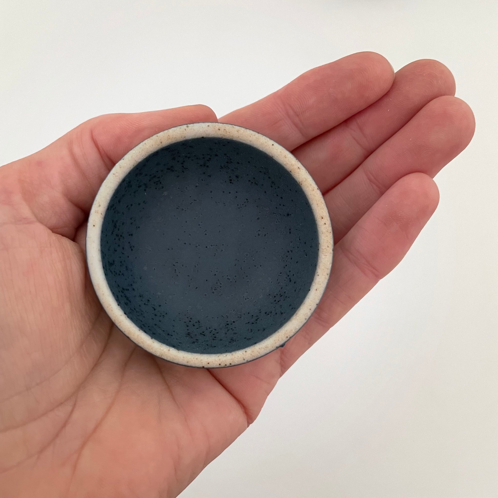 2" itty bitty handmade ceramic Japanese condiment bowls or ring dishes in 10 matte colors