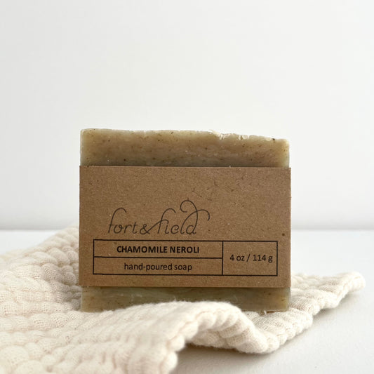 handmade natural camomile neroli bar soap