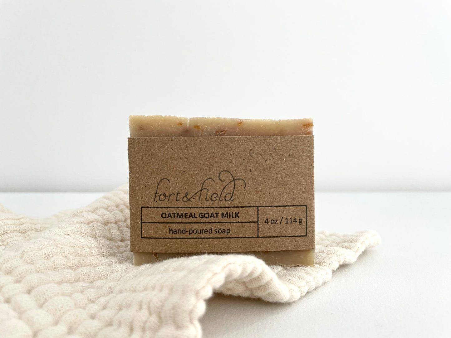 oatmeal goat milk hand poured soap bar