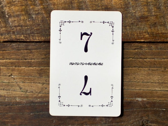 vintage table numbers for parties and weddings