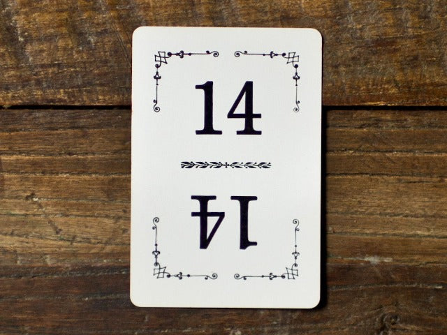 vintage table numbers for parties and weddings