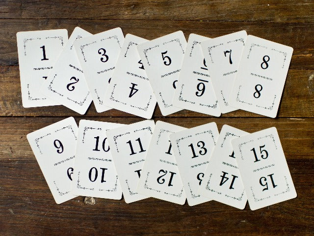 vintage table numbers for parties and weddings