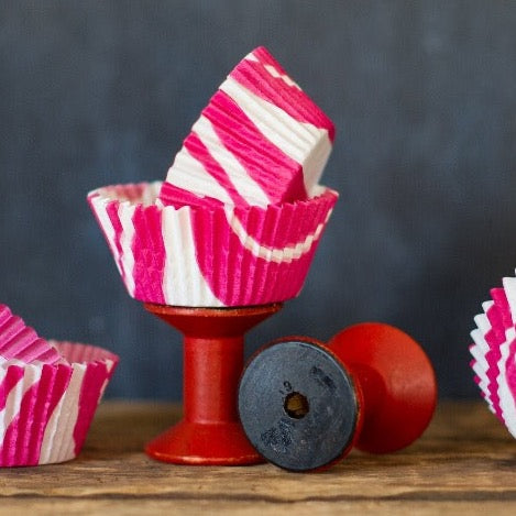 hot pink and white zebra animal print paper cupcake liners for party supplies