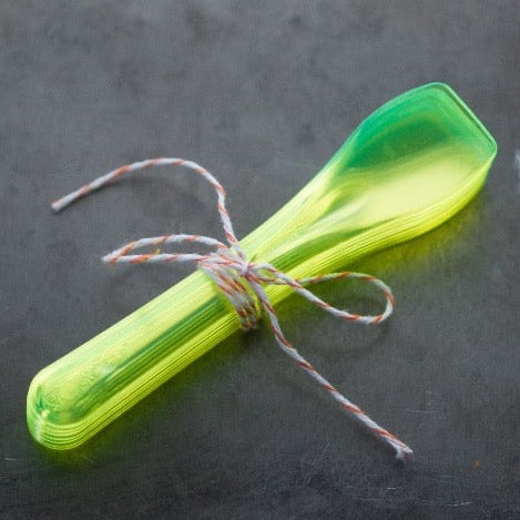 lime green clear plastic colored taster ice cream spoons party supplies