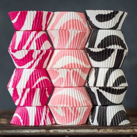 zebra animal print paper cupcake liners for party supplies