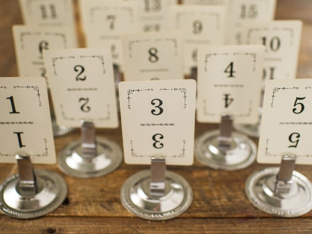 vintage table numbers for parties and weddings