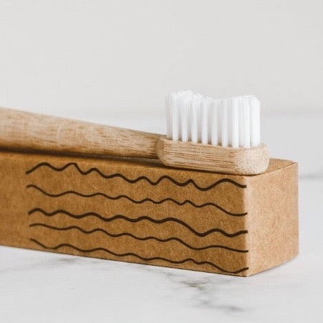 eco moso bamboo adult toothbrush in a modern shape