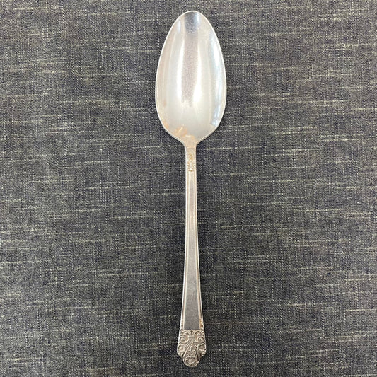 antique silver serving spoon or prop photography