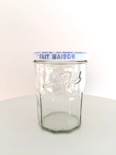 french le parfait jam jar with printed homemade lid for pantry storage and gifting homemade jam