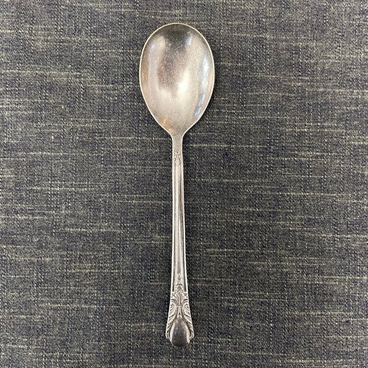 antique silver sugar spoon for serving or prop photography