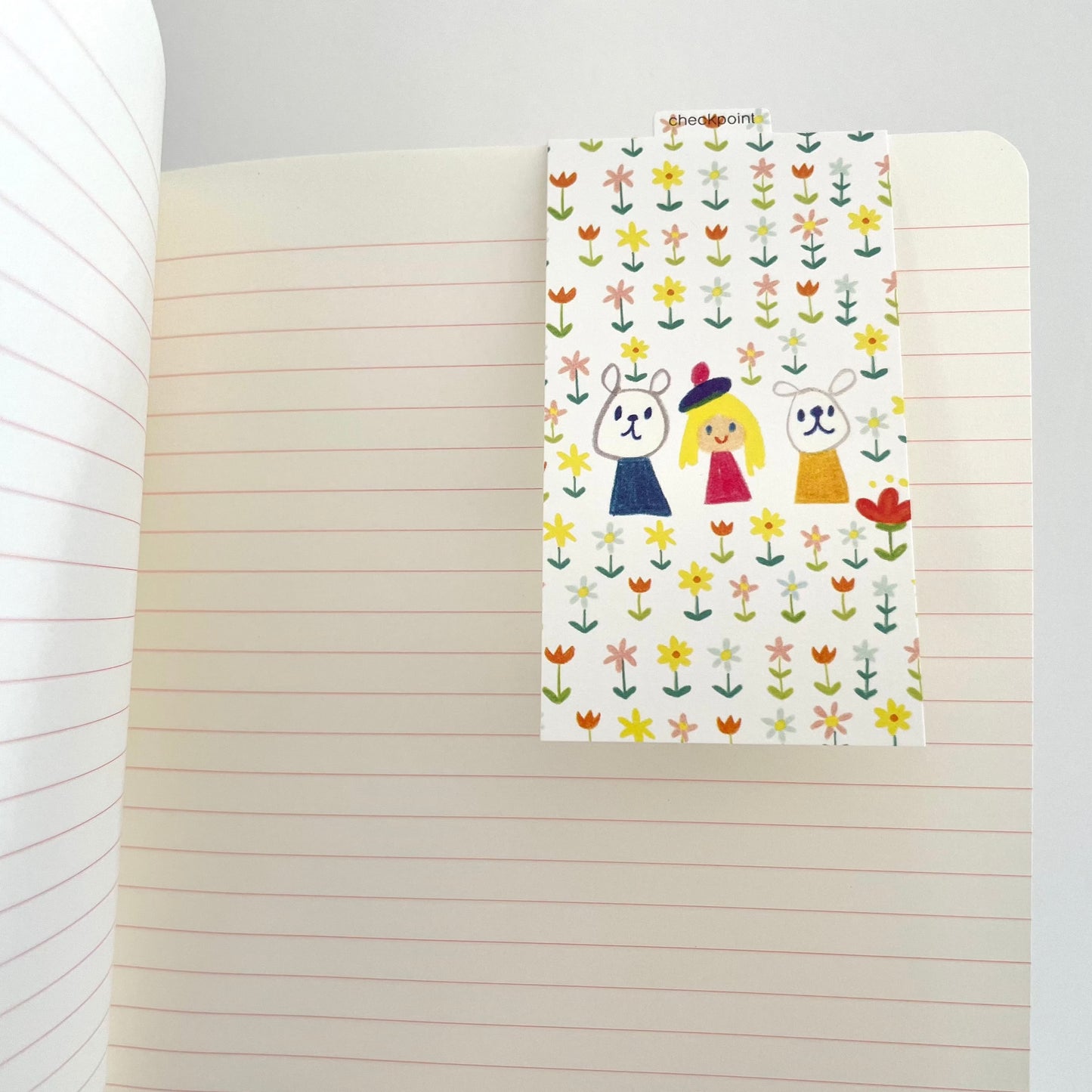 flower and friends printed kids notebook journal japanese