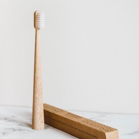 eco moso bamboo adult toothbrush in a modern shape