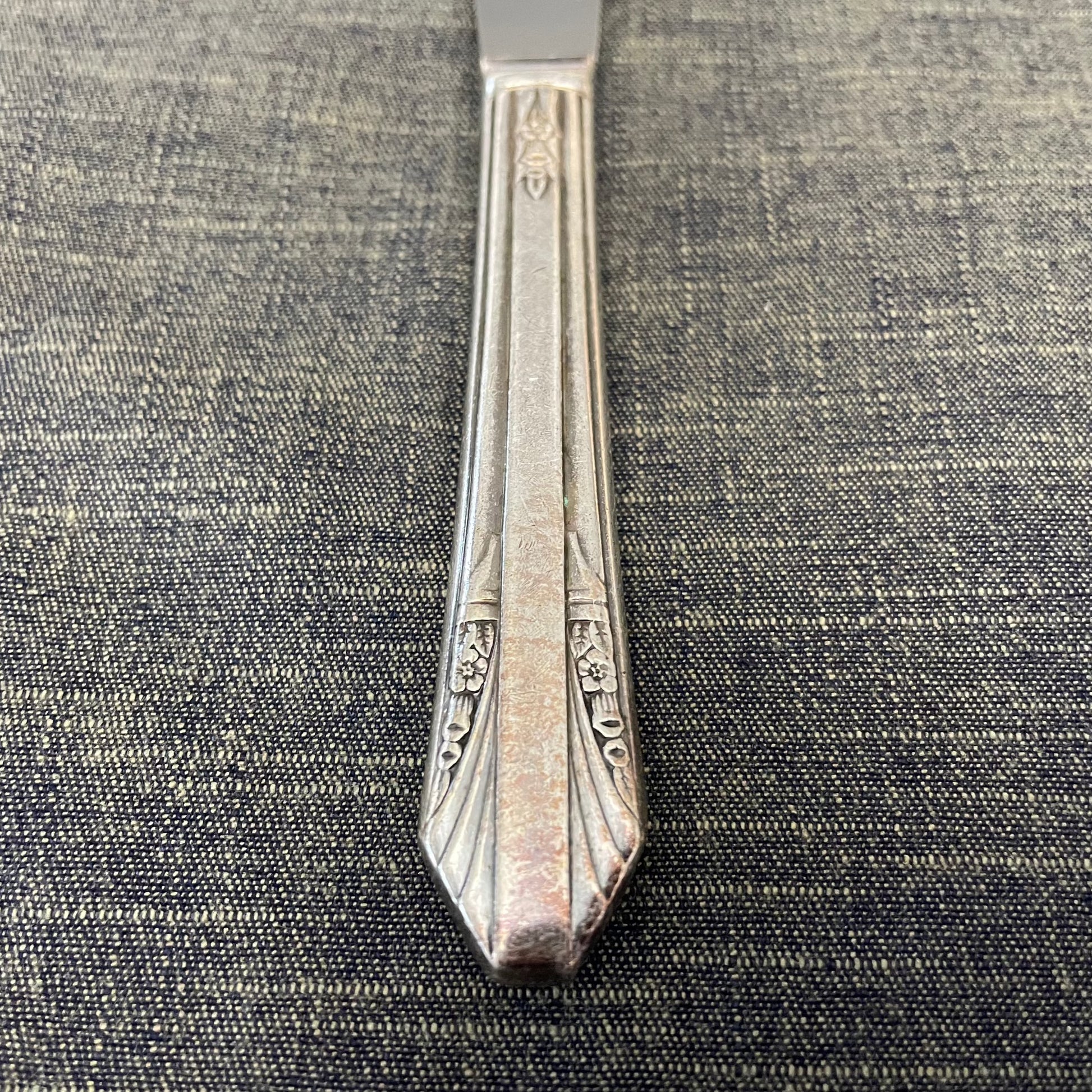 antique silver plate knife