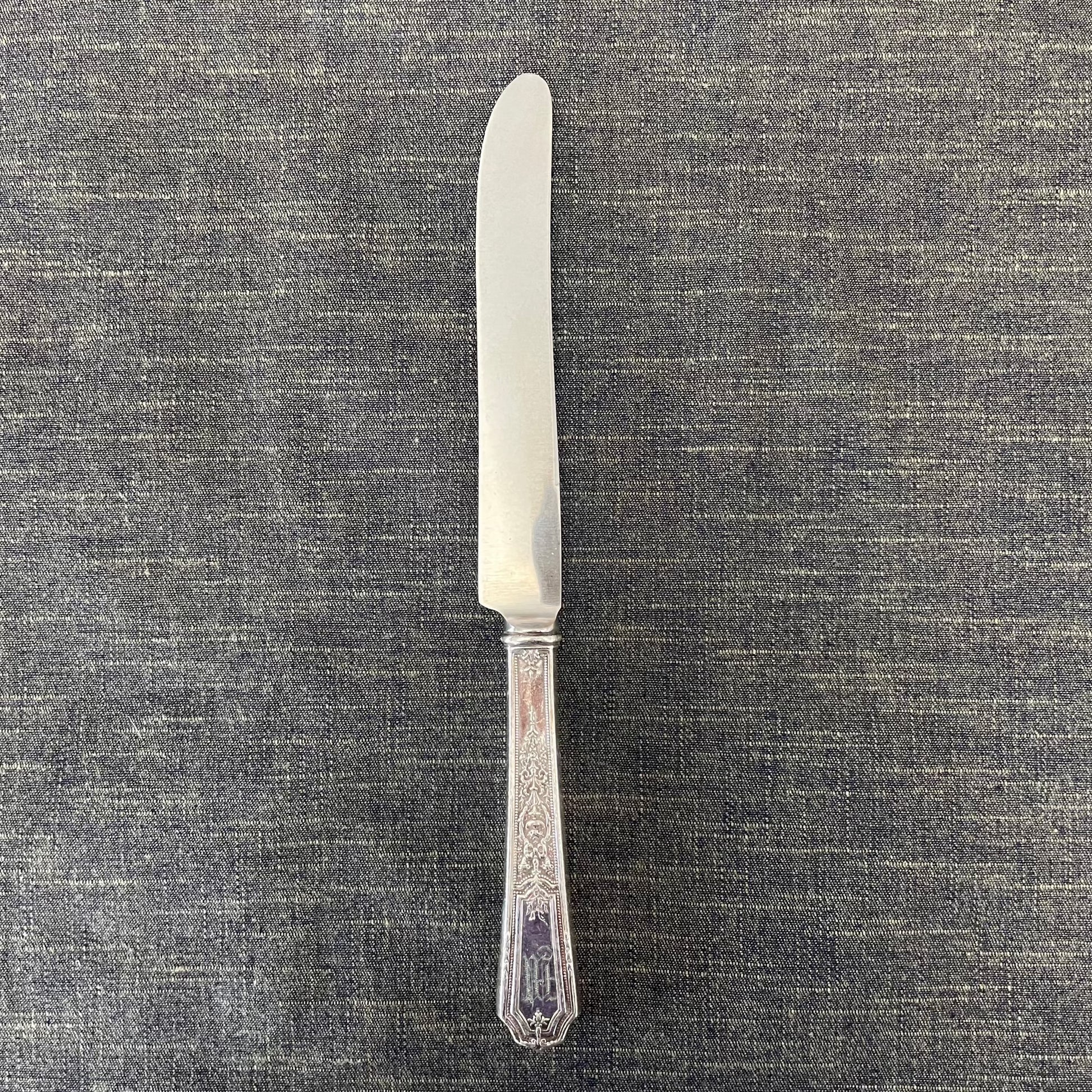 antique silver plate knife
