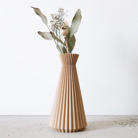 3d printed pleated vase