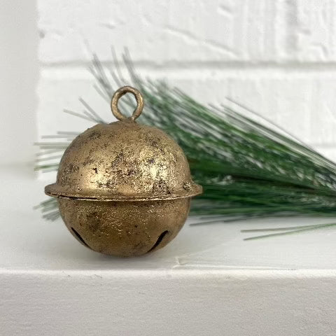 cross-cut brass 2.5 inch sleigh bell for an old world holiday