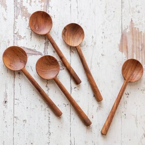 ecologically harvested reclaimed teak wood handmade spoons