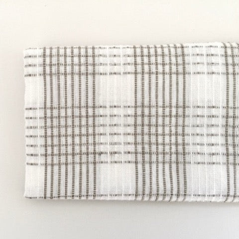 tan and white plaid 100 percent cotton farmhouse kitchen utilitarian towel