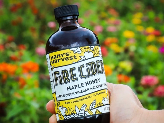 Hany's Harvest natural and small batch Maple Honey Fire Cider tonic