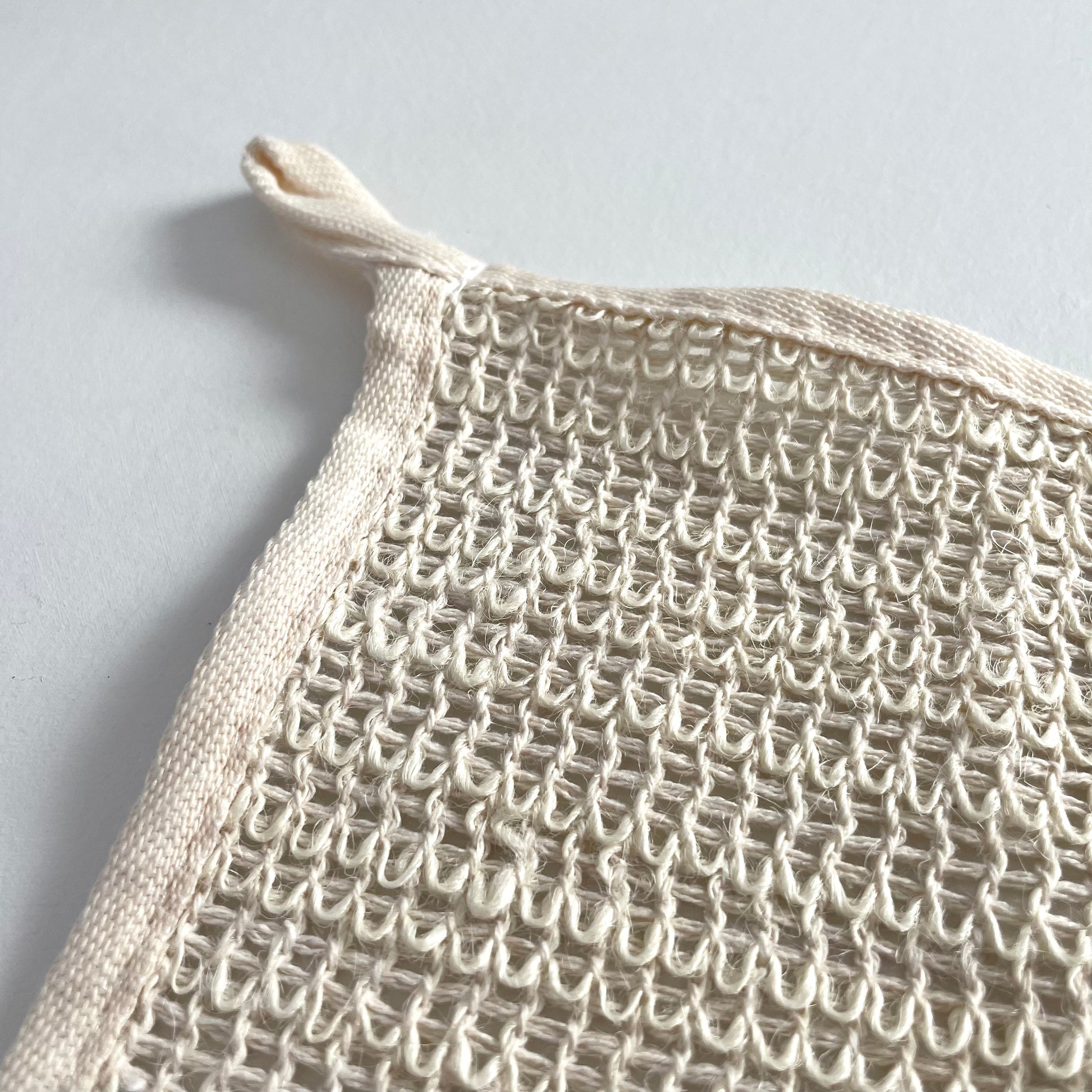 natural cream neutral exfoliating hand harvested compostable sisal washcloth