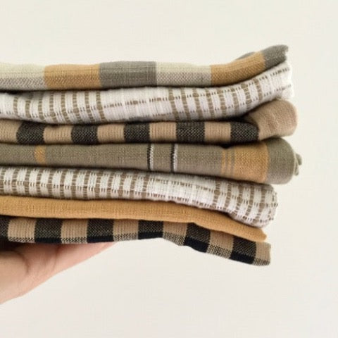 stack of 100 percent cotton farmhouse kitchen utilitarian towels