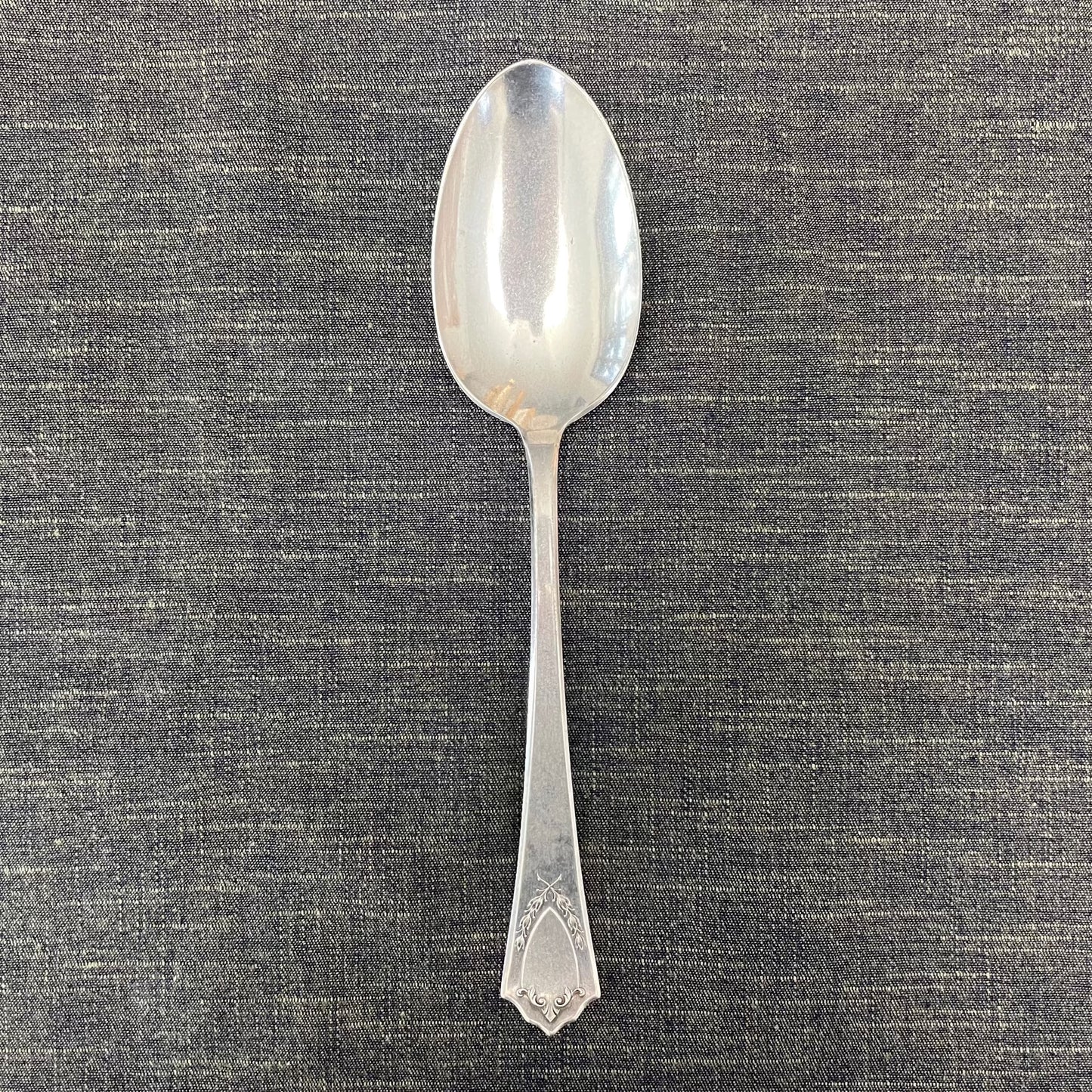 antique silver serving spoon or prop photography