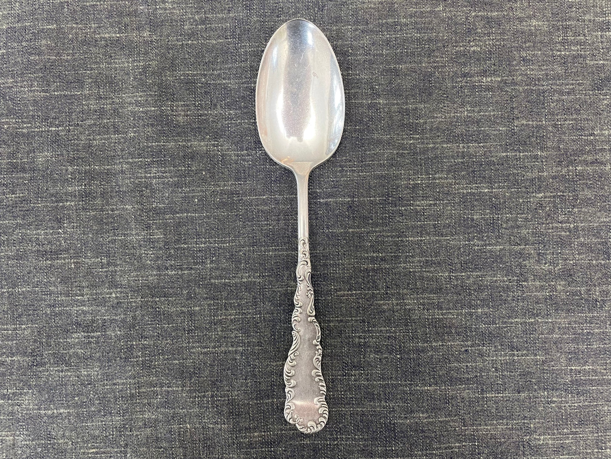antique silver serving spoon or prop photography