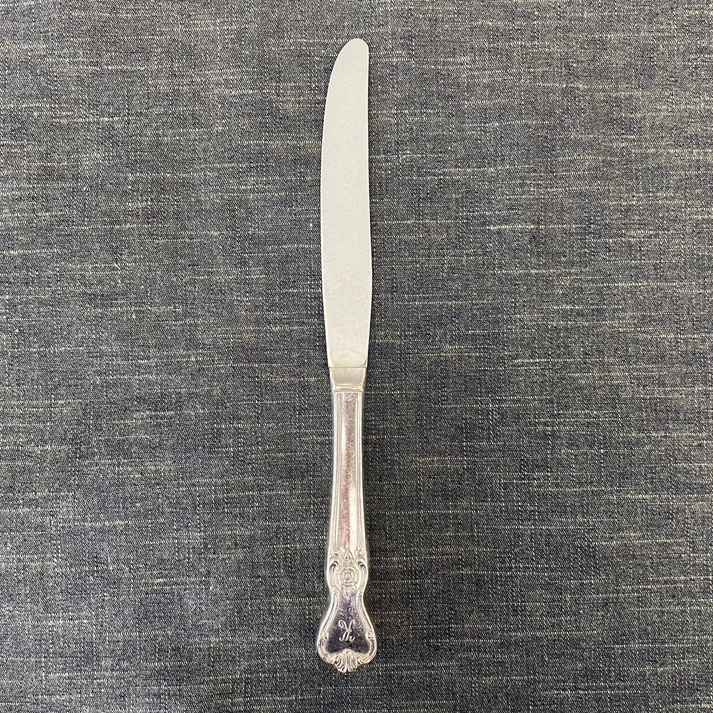 antique silver plate knife