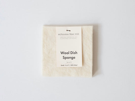 wool dish sponge - set of 2