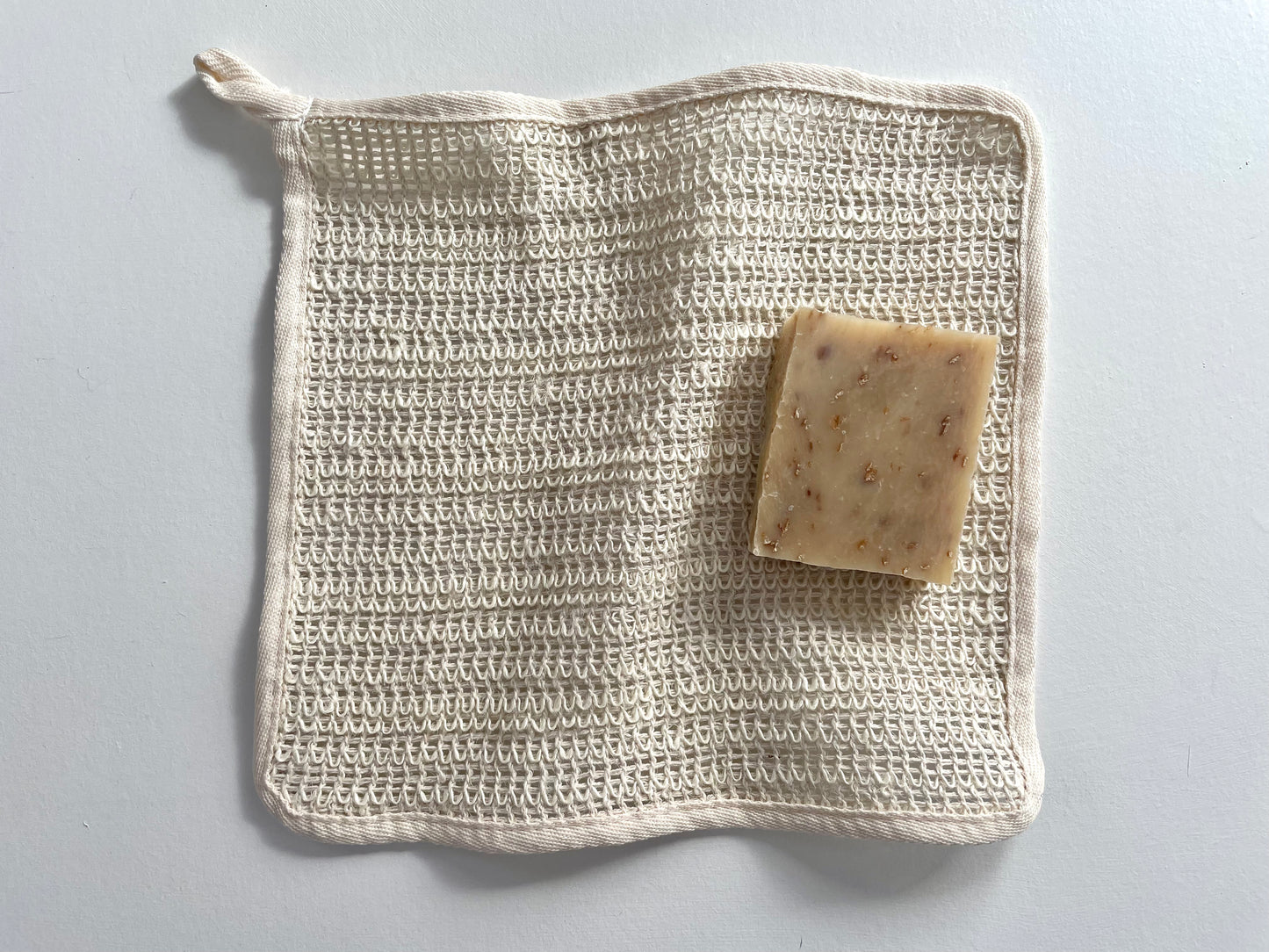 natural cream neutral exfoliating hand harvested compostable sisal washcloth