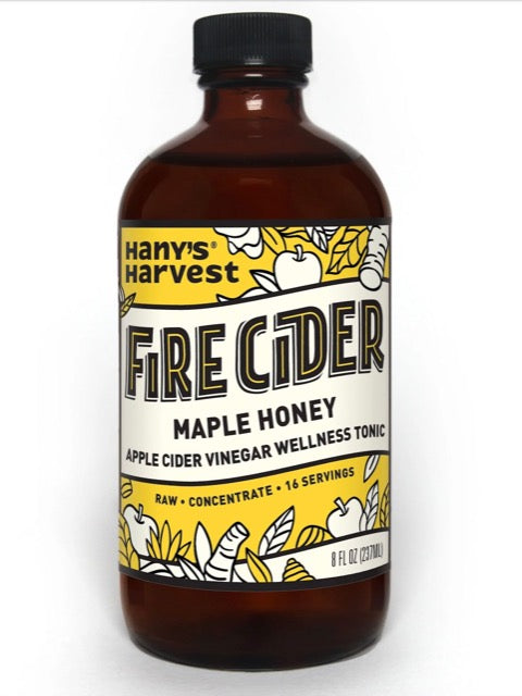 Hany's Harvest natural and small batch Maple Honey Fire Cider tonic