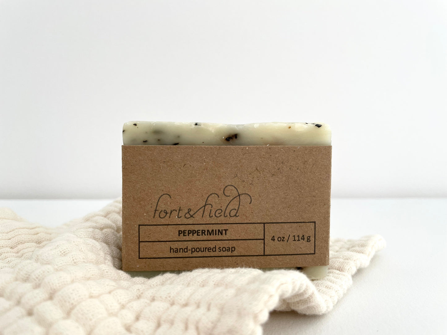 peppermint hand poured soap bar