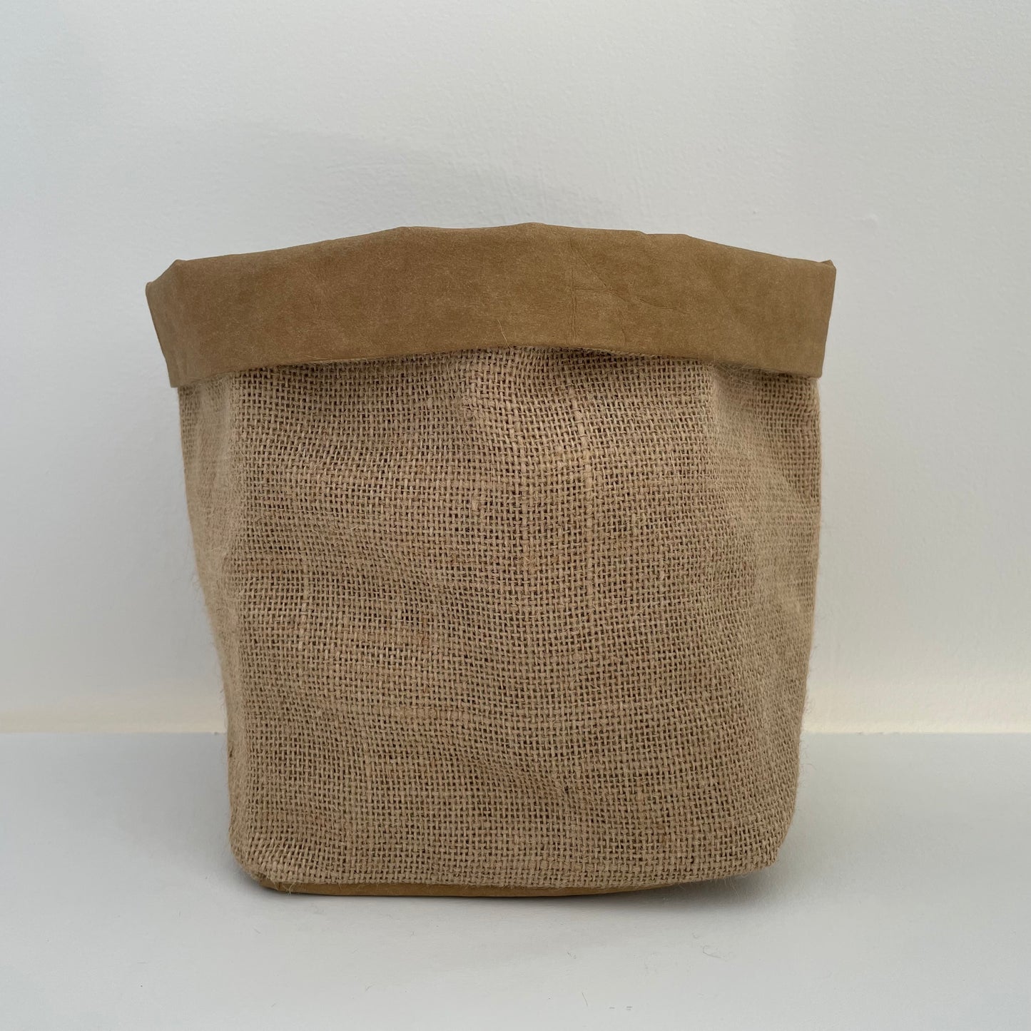 burlap and washable paper sack