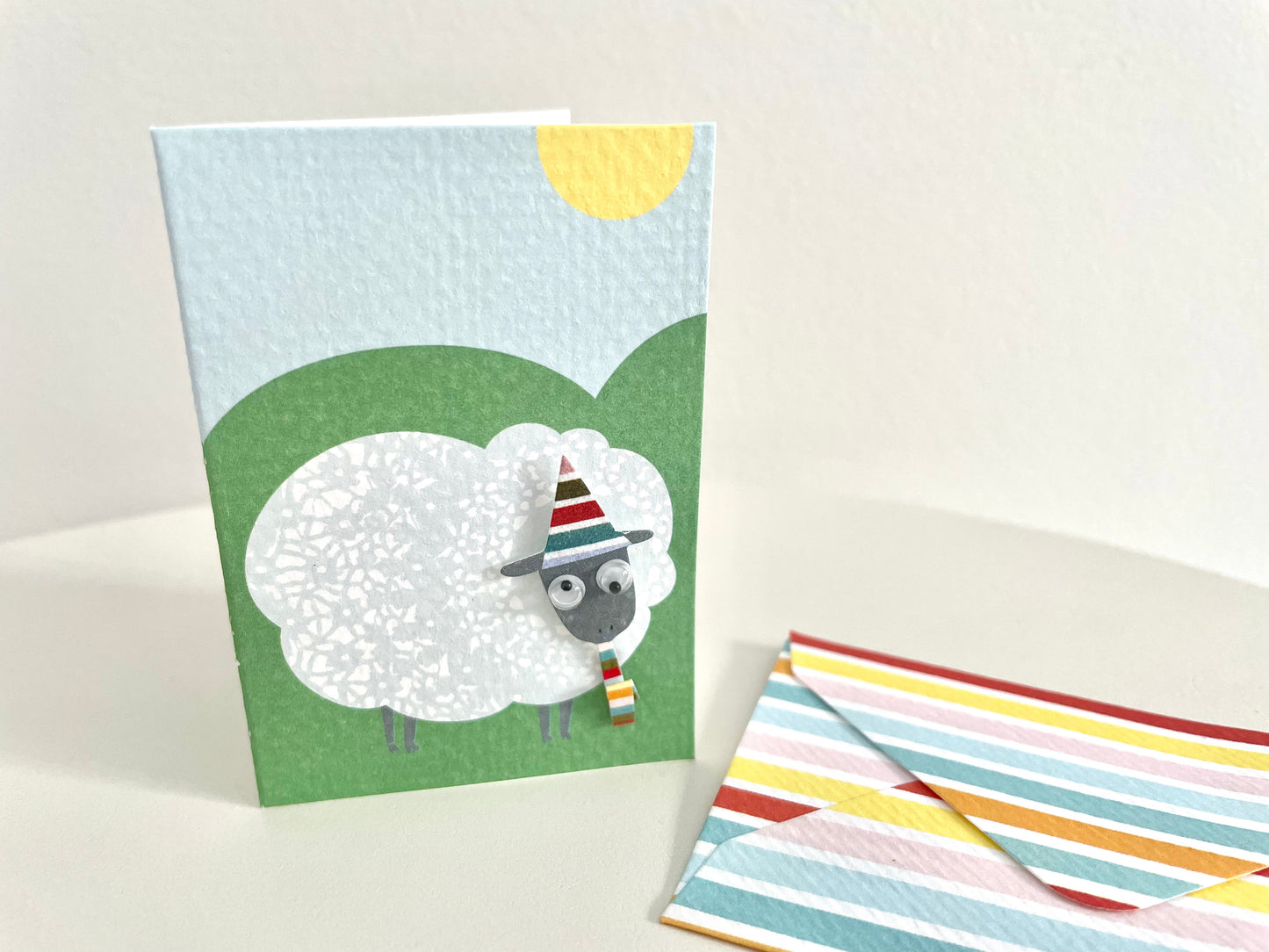 sheep enclosure card and envelope