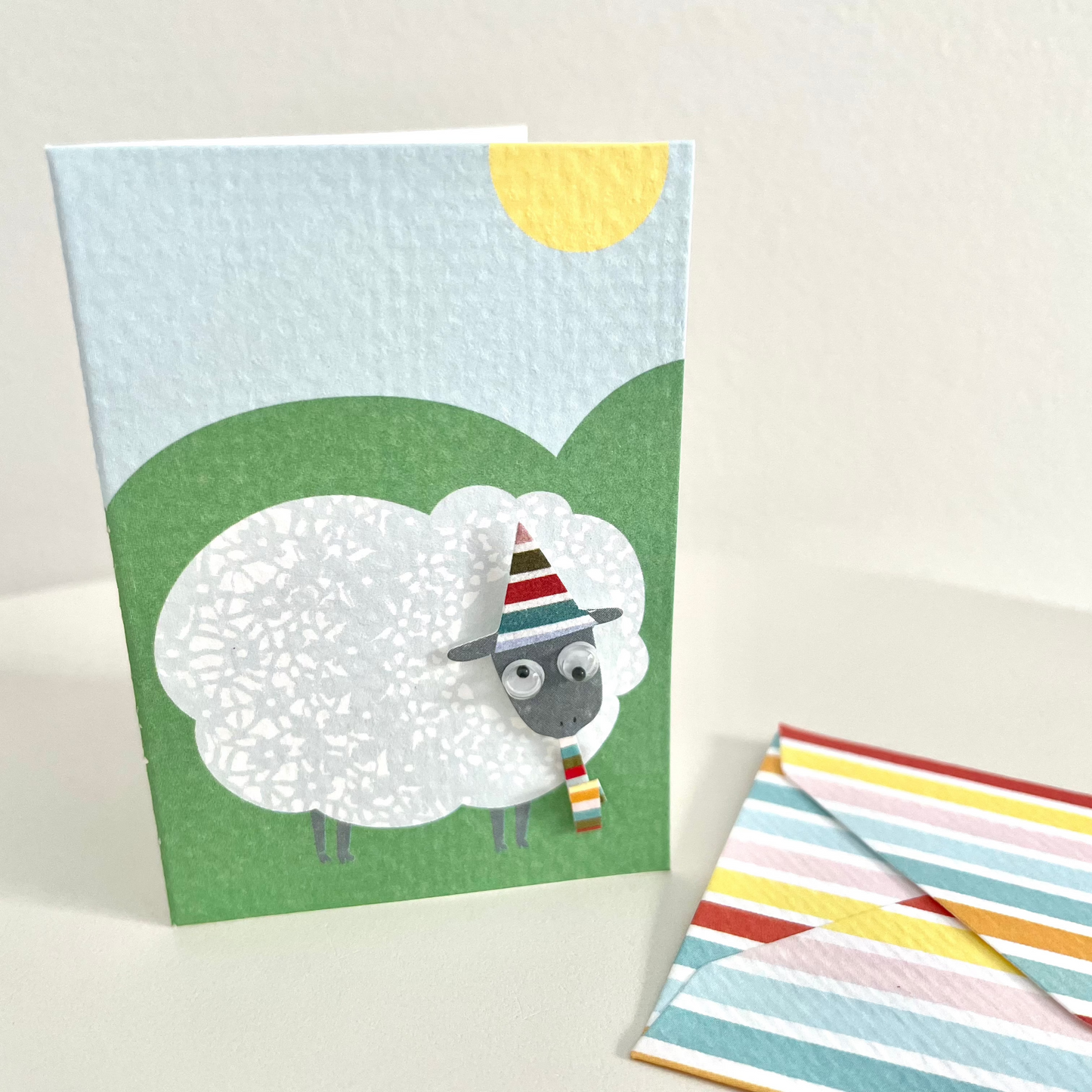 sheep enclosure card and envelope