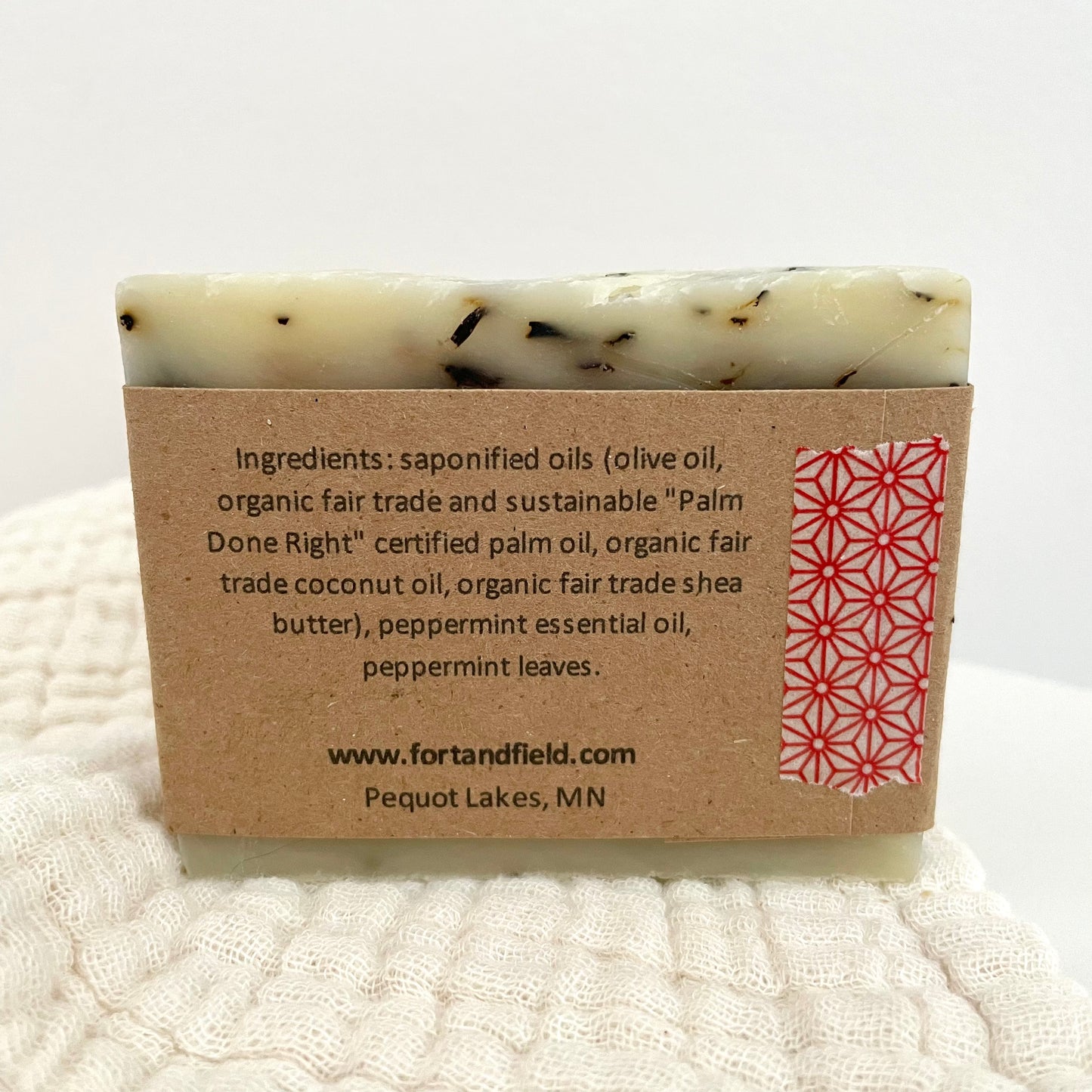 peppermint hand poured soap bar