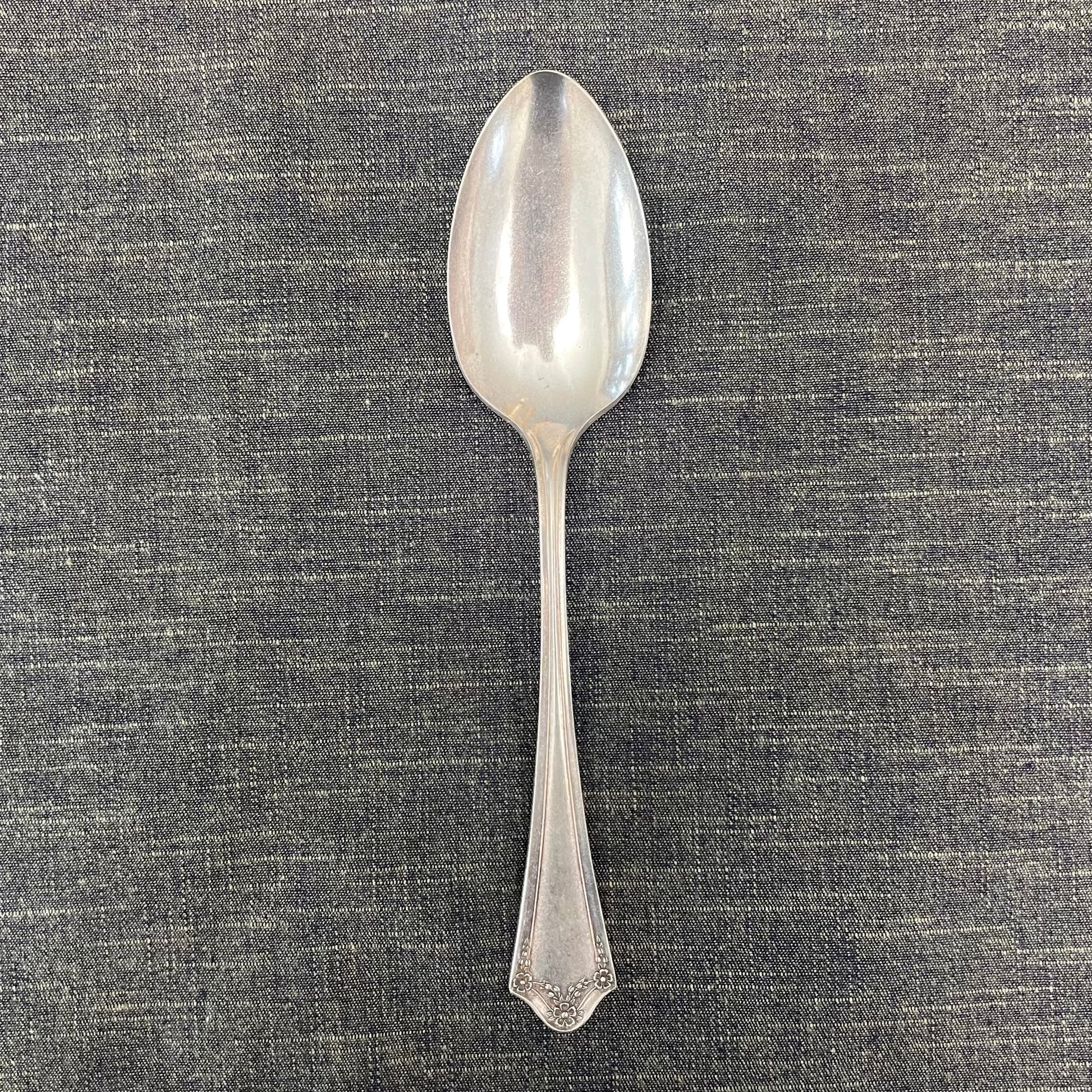 antique silver serving spoon or prop photography