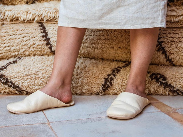 moroccan leather handmade babouche slippers
