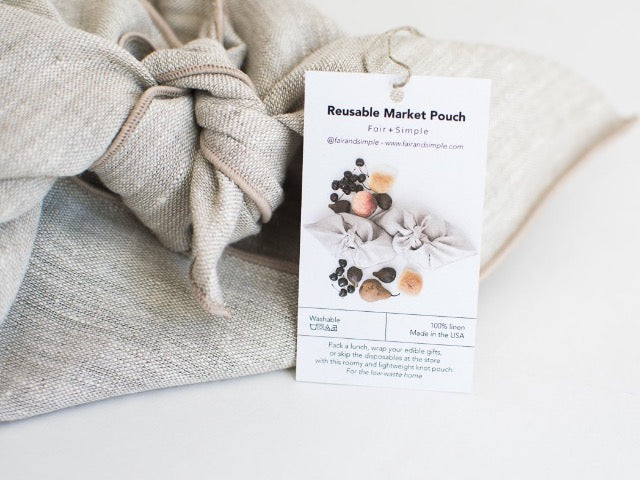 sustainable reusable European linen furoshiki gift wrap
