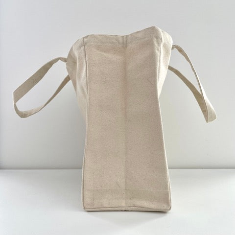 multi pocket canvas eco sustainable market shopping tote bag