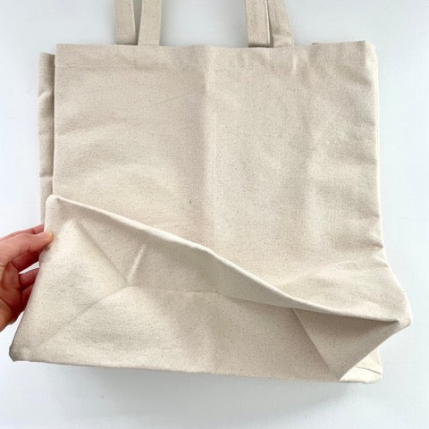 multi pocket canvas eco sustainable market shopping tote bag