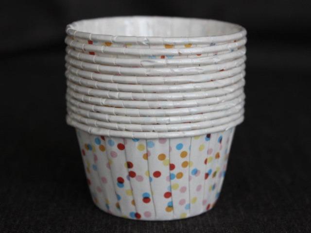 rainbow confetti polka dot nut cups or cupcake liners party supplies