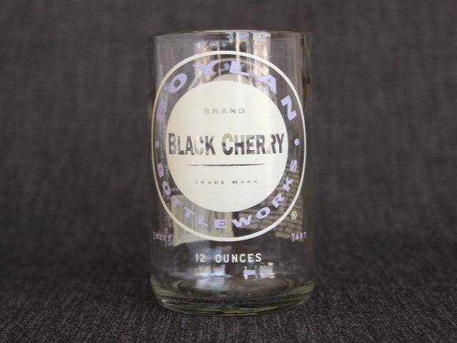 Boylan black cherry soda recycled bottle tumbler drinking glass